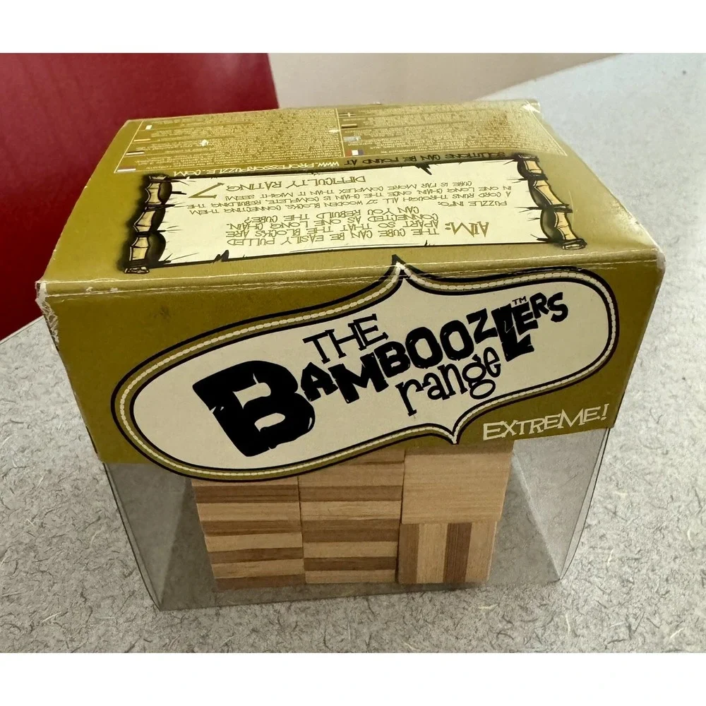 BAMBOOZLER'S RANGE EXTREME Square Chain Classic Wooden Puzzle Game (Ages 4-up)